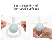 Load image into Gallery viewer, Eco inspired Baby Teething Toys Silicone Baby Rattle Handbell Teether with Pacifier Clip, Massage Gums & Soothes Pain,BPA Free (3 Month+, Blue)