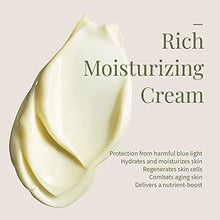 Load image into Gallery viewer, DAVI Rich Moisturizing Cream with Blue Light Protection | Daily Hydrating Face Moisturizer for Dry Skin | Anti-Aging | All Natural | Non-GMO | Paraben-Free | Cruelty-Free | 2.0 Fl Oz Jar