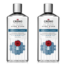 Load image into Gallery viewer, Cremo Rich-Lathering Blue Cedar & Cypress Body Wash, A Woodsy Scent with Notes of Lemon Peel, Cypress and Cedar, 16 Fl Oz (2-Pack)