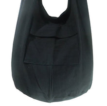Load image into Gallery viewer, Rare Asian East Hippie Hobo Cotton Sling Cross-body Handmade, Black, Size Medium