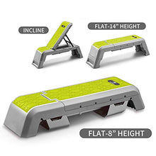 Load image into Gallery viewer, leikefitness Multifunctional Aerobic Deck with Cord Workout Platform Adjustable Dumbbell Bench Weight Bench Professional Fitness Equipment for Home Gym GM5820(Green)