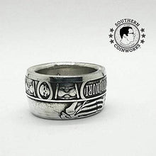 Load image into Gallery viewer, Silver Memento Mori Coin Ring