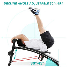 Load image into Gallery viewer, Sit Up Bench Workout Ab Exercise For Home Gym, MaxKare Multifunctional Bench Press Recline Adjustable