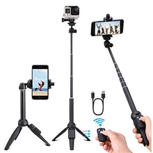 Load image into Gallery viewer, Selfie Stick, 40 Inch Selfie Stick Tripod with Wireless Remote, Phone Tripod Stand Compatible with iPhone 12 11 pro Samsung Note 20 10 S20…