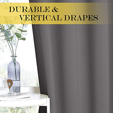 Load image into Gallery viewer, NICETOWN Patio Sliding Door Curtain - Wide Blackout Curtains, Keep Warm Draperies, Grey Sliding Glass Door Drapes (Gray, 100 inches W x 84 inches L)