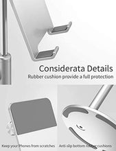 Load image into Gallery viewer, KAERSI iPad Tablet Holder Stand, Height Angle Adjustable Desktop Cell Phone Stand Aluminum Compatible with iPhone iPad Pro 11, 9.7, 10.5 Air Mini 4 3 2, Nexus, Tab, Kindle, E-Reader (4-11'') - Silver