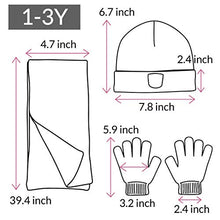 Load image into Gallery viewer, accsa Kid Boy Beanie Camo Reflective Knit Hat Gloves Scarf Set Grey Age 1-3