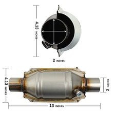 Load image into Gallery viewer, MAYASAF 2" Inlet/Outlet Universal Catalytic Converter, with O2 Port & Heat Shield (EPA Compliant)