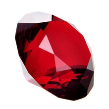 Load image into Gallery viewer, Trolleyshop 1pc Big 60mm Deep Ruby Red 60mm Cut Glass K9 Crystal Giant Diamond Shaped Decoration Jewel Paperweight Wedding Favors, Home Decor, Amazon Shipping