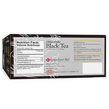 Load image into Gallery viewer, Uncle Lee’s Organic Black Tea, 100% Natural Premium Black Tea, Full Bodied Flavor, Use for Hot Tea or Iced Tea Beverages, 100 Tea Bags per Box