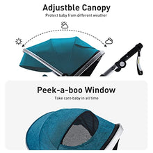 Load image into Gallery viewer, HAGADAY Baby Stroller for Newborn, 2 in 1 Baby Stroller with Reversible Seat, Infant Stroller with Canopy, Baby Bassinet Stroller(Blue)