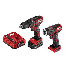 Load image into Gallery viewer, SKIL 2-Tool Drill Combo Kit: Pwrcore 12 Brushless 12V 1/2" Cordless Drill Driver & Brushless 1/4" Hex Cordless Impact Driver, Includes 2.0Ah Lithium Battery & Pwrjump Charger - CB742901