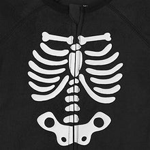 Load image into Gallery viewer, The Children's Place Baby and Toddler Glow Skeleton Fleece One Piece Pajamas, Black, 12-18 Months