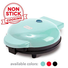 Load image into Gallery viewer, Dash DEWM8100AQ Express 8” Waffle Maker Machine for Individual Servings, Paninis, Hash browns + other on the go Breakfast, Lunch, or Snacks, with Easy Clean, Non-Stick Sides, Aqua