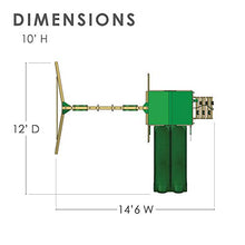 Load image into Gallery viewer, Gorilla Playsets 01-1057 Playmaker Deluxe Wooden Swing Set with Vinyl Canopy Roof, Dual Wave Slides, and Rock Climbing Wall, Redwood Stained Cedar (Amazon Exclusive)