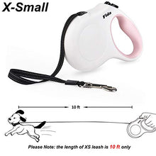 Load image into Gallery viewer, Fida Retractable Dog Leash X-Small Breed, 10 ft Durable Pet Walking Leash for Extra Small Dogs/Cats/Small Animals up to 18 lbs, 360° Tangle Free, White