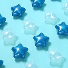Load image into Gallery viewer, PlayMaty Star Ball Pool Pit Balls - Phthalate & BPA Soft Plastic Balls 100 Pcs for Kids Toddlers Baby Play Tent Playpen Playhouse Birthday Party Decoration (Pearl Blue/Transparent-100 Stars)