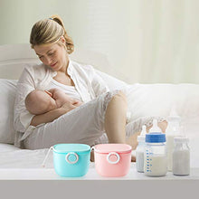 Load image into Gallery viewer, Termichy Baby Formula Dispenser, Portable Milk Powder Dispenser Container with Carry Handle and Scoop for Travel Outdoor Activities with Baby Infant, 500ml (Blue)