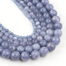 Load image into Gallery viewer, Love Beads Natural Angelite Stone Beads 8 mm Round Loose Gemstone