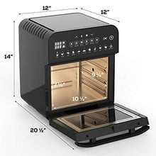 Load image into Gallery viewer, GoWISE USA GW44803 Ultra 12.7-Quart Electric Air Fryer Oven with Rotisserie and Dehydrator + 11 Accessories and 50 Recipes, Black, QT