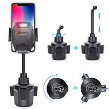 Load image into Gallery viewer, Car Cup Holder Phone Mount, Adjustable Automobile Cup Holder Smart Phone Cradle Car Mount with a Flexible Long Neck Compatible for Cell Phones iPhone Xs Max/X/8/7 Plus/Galaxy and All Smartphones