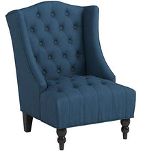 Load image into Gallery viewer, Christopher Knight Home Toddman High-Back Fabric Club Chair, Dark Blue