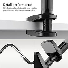 Load image into Gallery viewer, Gooseneck Bed Phone Holder, SAIJI Flexible Long Arm Phone Mount for Desk, Clip Bracket Clamp Stand for 4.0-6.5'' Mobile Cell Phone Stand Document Camera Nintendo Switch (Black)