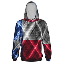 Load image into Gallery viewer, Texas state Flag Print Hoodies Kids 3D Print Sweatshirts Long Sleeve Pullover Hoodies with Pocket for Teen Boys and Girls Black