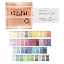 Load image into Gallery viewer, Cacala Turkish Bath Large Luxury Beach Highly Absorbent Quick and Easy Dry Soft and Comfortable Shower Towels for Bathroom, Spa, Pool 100% Organic Cotton Pure Series, 37" x 70", Orange