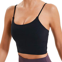 Load image into Gallery viewer, Lemedy Women Padded Sports Bra Fitness Workout Running Shirts Yoga Tank Top (S, Black)