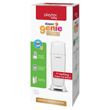 Load image into Gallery viewer, Playtex Diaper Genie Complete Pail with Built-In Odor Controlling Antimicrobial, Includes Pail & 1 Refill, White