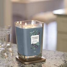 Load image into Gallery viewer, YANKEE CANDLE Elevation Coll. W/PLT Lid - Large Square Candle with 2 Large Wick Dark Berries 1591073E