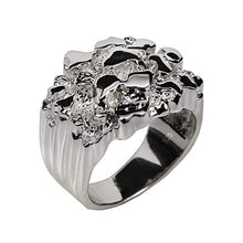 Load image into Gallery viewer, Harlembling Solid 925 Sterling Silver Men's Silver Ring - Nugget Ring - Pinky or Ring Finger - Sizes 7-13 (7)