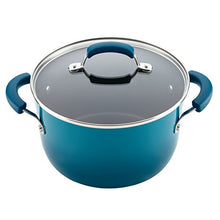 Load image into Gallery viewer, Rachael Ray Brights Nonstick Cookware Set / Pots and Pans Set - 14 Piece, Marine Blue