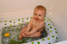Load image into Gallery viewer, Mommy's Helper Inflatable Bath Tub Froggie Collection, White/Green, 6-24 Months