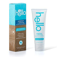Load image into Gallery viewer, Hello Oral Care Fluoride Free Antiplaque and Whitening Toothpaste Vegan SLS Free with Tea Tree Oil Coconut Oil, Natural Peppermint, 4.7 Ounce