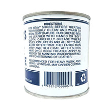 Load image into Gallery viewer, Huberd’s Shoe Grease, 7.5oz: Waterproofs, Softens, Conditions Leather. Protects Shoes, Boots, Sporting Goods, Saddle & Tack. Restores Dry, Cracked, Scratched Leather. Small Batched since 1921!