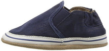 Load image into Gallery viewer, Robeez Kids Crosshatch Crib Shoe, Leather Liam Basic - Indigo, 0-6 Months M US Infant