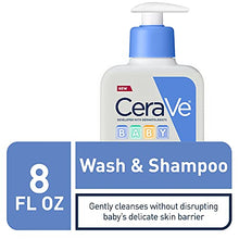 Load image into Gallery viewer, CeraVe Baby Wash & Shampoo | Fragrance, Paraben, & Sulfate Free Shampoo for Tear-Free Baby Bath Time | 8 Ounce