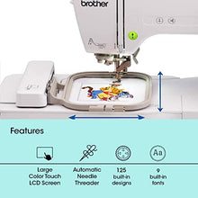 Load image into Gallery viewer, Sewing starter kit including 26 Gutermann sewing thread 100m spools and a Brother sewing machine. Sewing kit for adults with sewing thread and Brother PE550D 4” x 4” Embroidery Machine