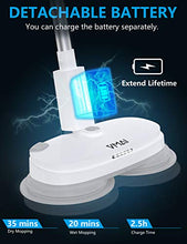 Load image into Gallery viewer, Electric Mop, Cordless Electric Spin Mop, Hardwood Floor Cleaner with Built-in 300ml Water Tank, Polisher with Led Headlight and Sprayer, Scrubber for Hard Floor & Tile, Powerful Cleaner and Waxing