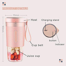 Load image into Gallery viewer, Portable Blender, Personal Size Blender, Smoothies and Shakes, Mini Blender, 350ml (12oz) Mini Personal Blender- Cordless Juicer Cup Smoothie Maker,Handheld Blender for Sports,Travel,Gym,office