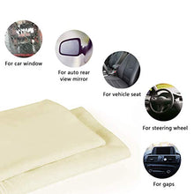 Load image into Gallery viewer, QLOUNI 2PCS Genuine Chamois Leather Car Cleaning Cloth Washing Leather Towel, Natural Sheepskin Shammy Chammy for Wiping Polishing Drying Vehicle Boat Caravan Bike Motorcycle Auto Windows Instrument