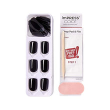 Load image into Gallery viewer, KISS imPRESS Color Press-On Manicure, Gel Nail Kit, PureFit Technology, Short Length, “Petal Pink”, Polish-Free Solid Color Mani, Includes Prep Pad, Mini File, Cuticle Stick, and 30 Fake Nails