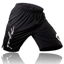 Load image into Gallery viewer, Gold BJJ Jiu Jitsu Shorts - IBJJF Approved No Gi Fight Short - for Grappling, MMA, Wrestling, Muay Thai & Boxing (X-Small) Black
