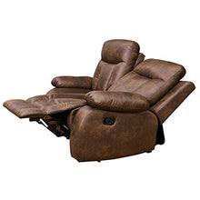 Load image into Gallery viewer, Betsy Furniture 3-PC Microfiber Fabric Recliner Set Living Room Set in Brown, Sofa Loveseat Chair Pillow Top Backrest and Armrests 8028 (Living Room Set 3+2+1)