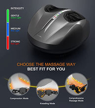 Load image into Gallery viewer, Cunmiso Life Foot Massager Machine With 2 Heat Modes & Remote, All-Round Shiatsu Foot Massager With Deep Kneading & Air Compression For Tired Muscles & Plantar Fasciitis, Fits Up To Men Size 12.5