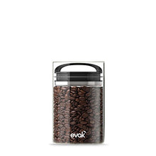 Load image into Gallery viewer, Prepara, Black Gloss handle, Evak Fresh Saver Airless Canister, Glass & Stainless, Small, Medium