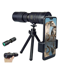 Load image into Gallery viewer, 4K 10-300X40mm Super Telephoto Zoom Monocular Telescope, Waterproof Fogproof Night Vision Monocular with Smartphone Holder & Tripod for Bird Watching Hunting Camping Travelling Hiking (B)