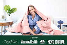 Load image into Gallery viewer, LUNA Adult Weighted Blanket | Natural Silky Cooling Bamboo & Premium Glass Beads | 12 lbs - 48x72 - Full Size Bed | Designed in USA | Heavy Cool Weight for Hot & Cold Sleepers | Pink